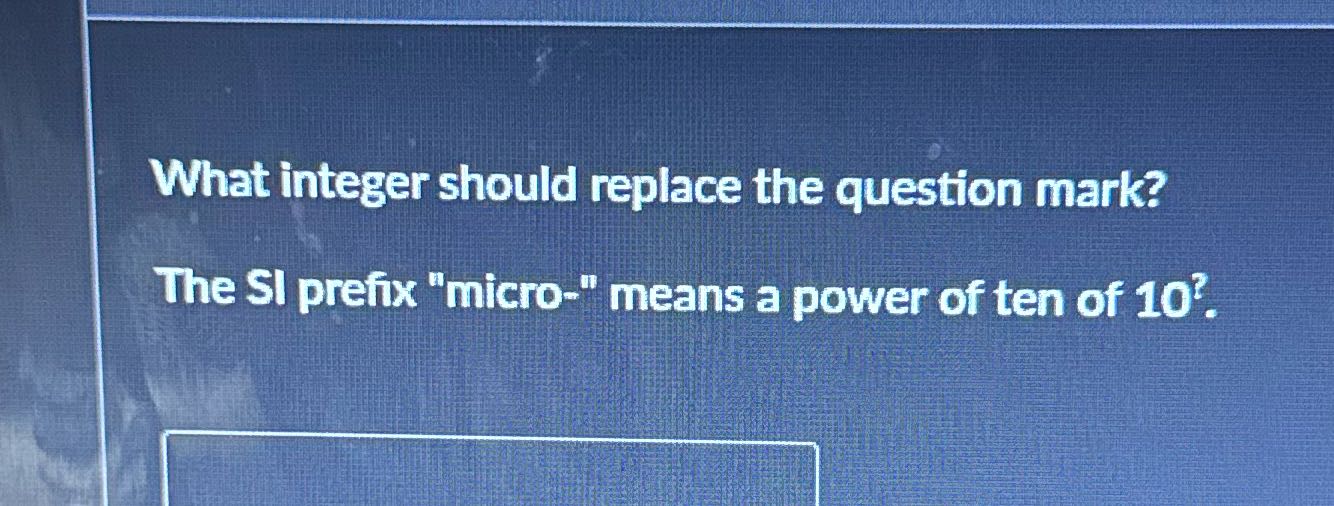 What integer should replace the question mark?