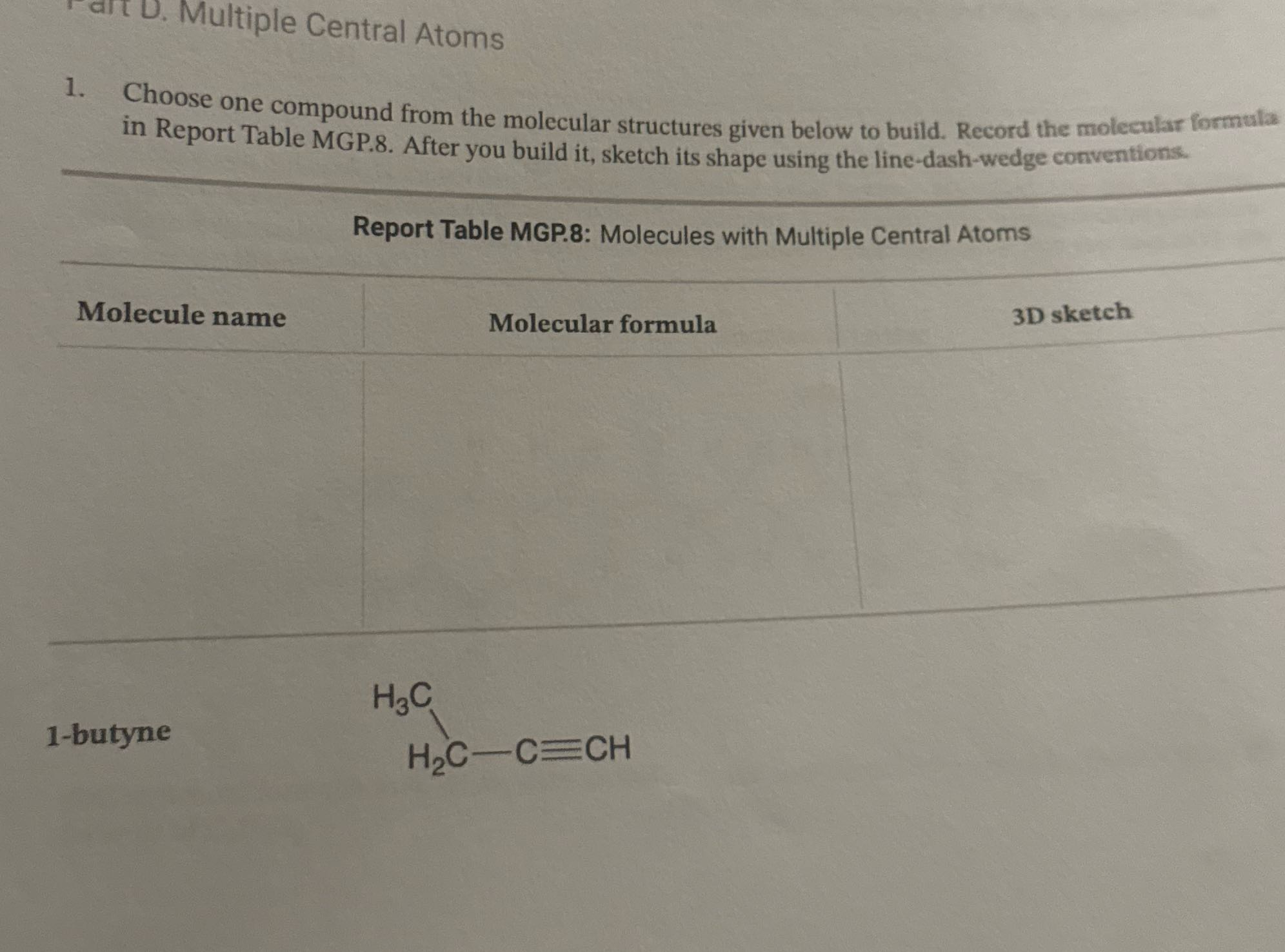 art D. Multiple Central Atoms 1. Choose one