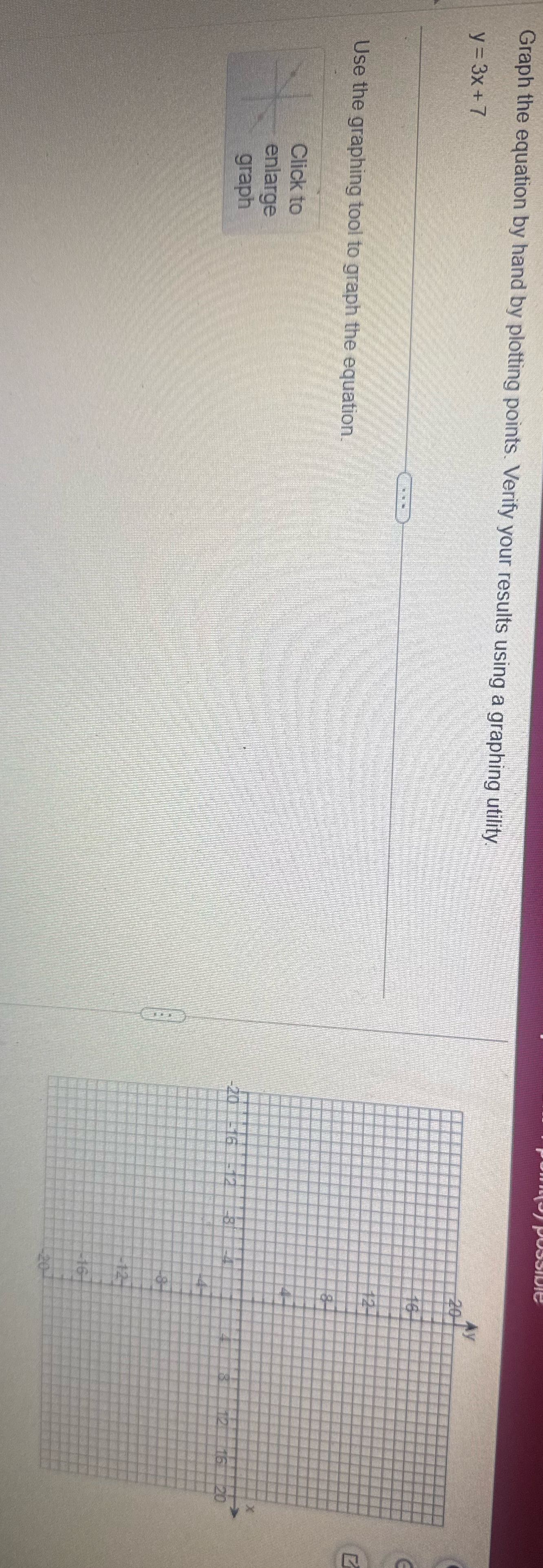 Graph the equation by hand by plotting points.