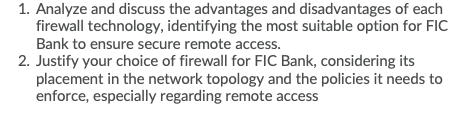 1. Analyze and discuss the advantages and