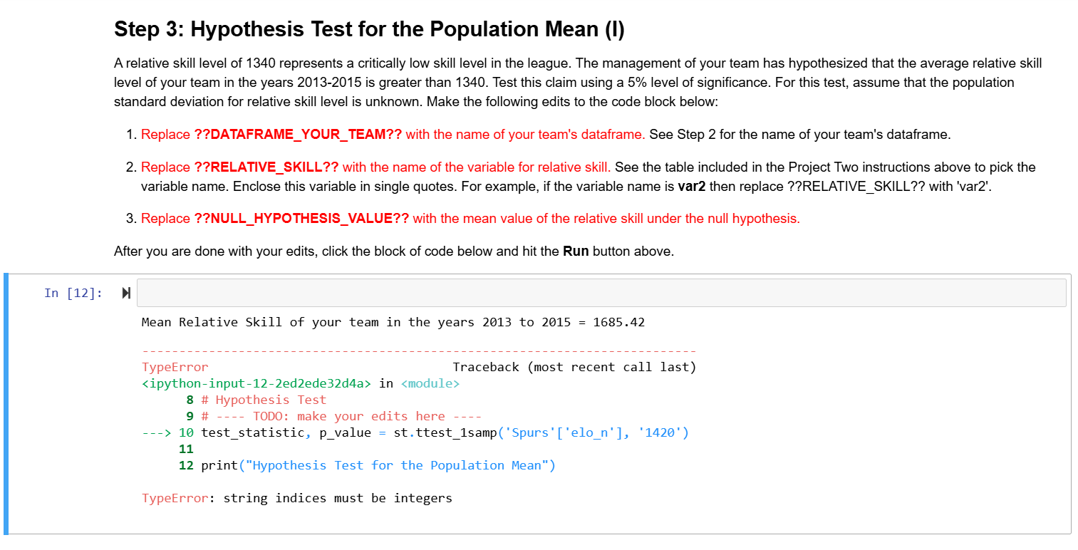 need a script In [12]: Step 3: Hypothesis Test