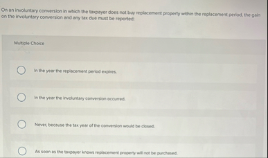 On an irroluntary conversion in which the