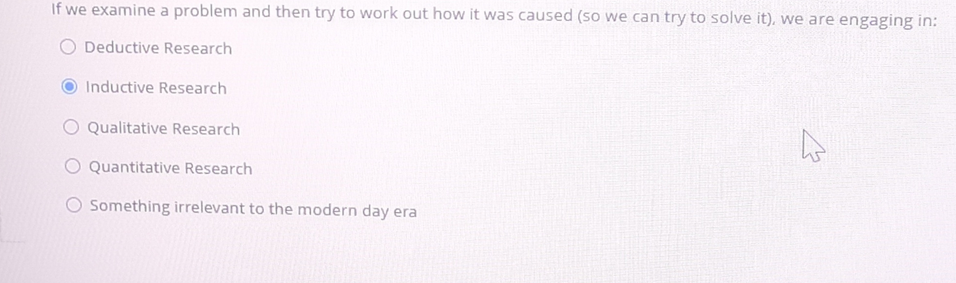 If we examine a problem and then try to work out