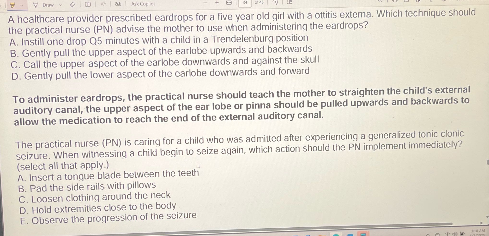 Draw | | A a& | Ask Copilot + 34 of 45 A