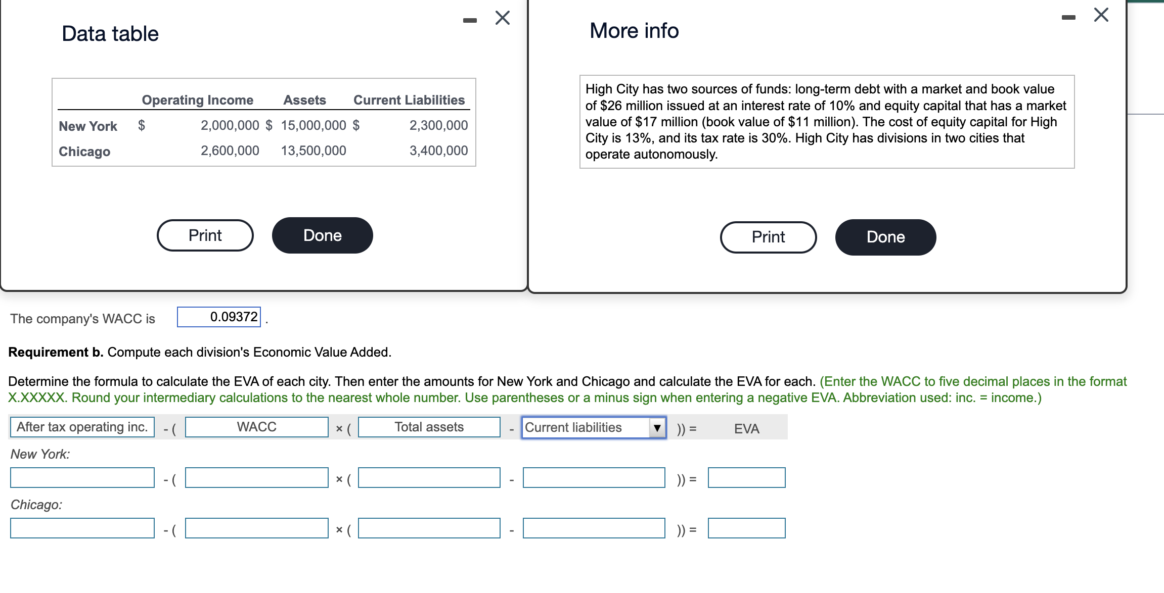 solve requirement B = X Data table More info High