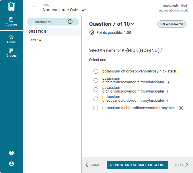 solve QUIZ Guan, Anzhi (PDT) Nomenclature Quiz