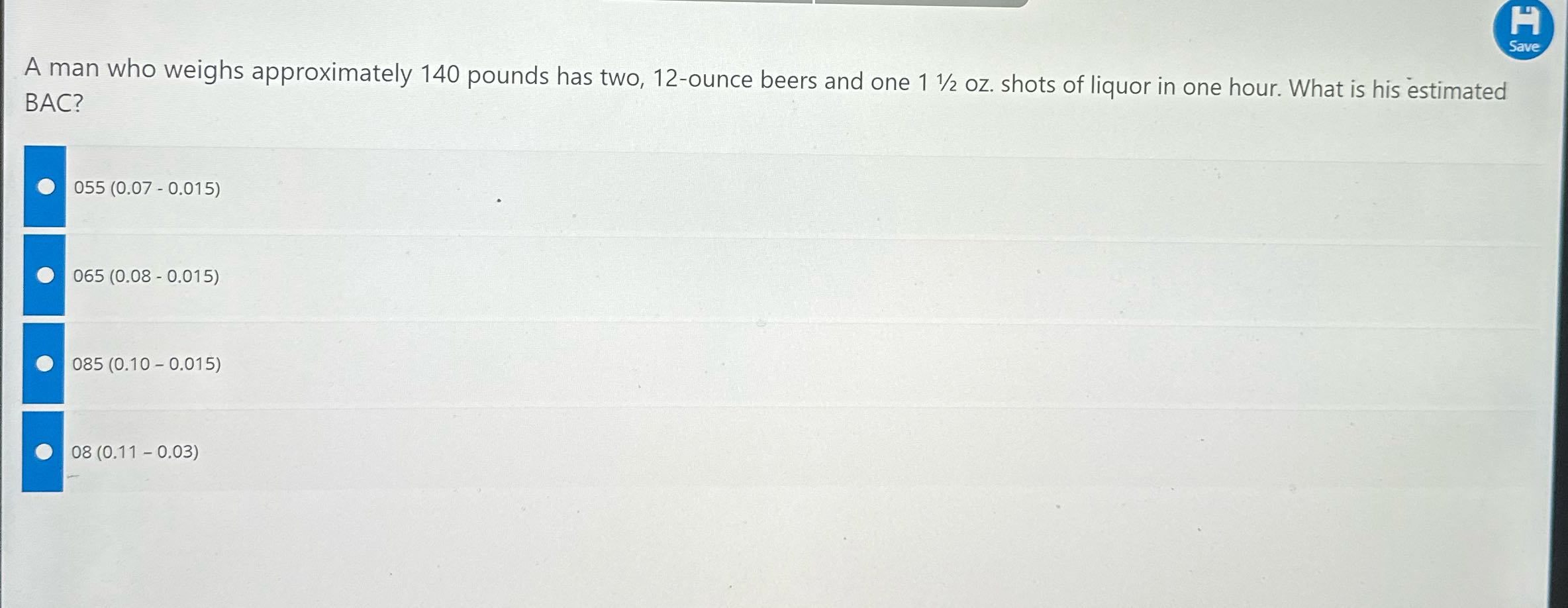 A A man who weighs approximately 140 pounds has