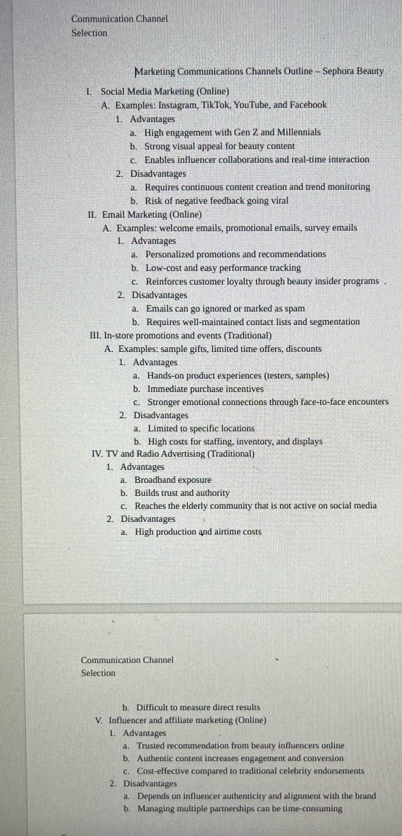 Part D: marketing implementation1. Create the