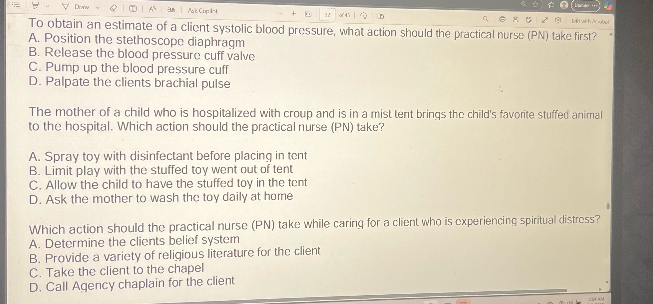 V Draw ~ | | A | a | Ask Copilot Update . 32 of