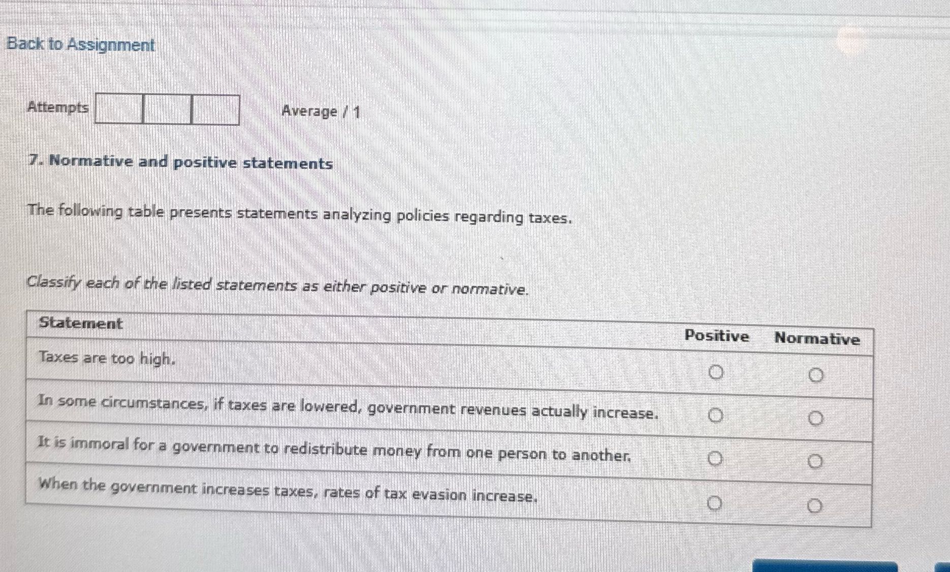 Back to Assignment Attempts Average / 1 7.