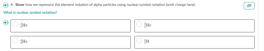 answer 4. Show how we represent the element