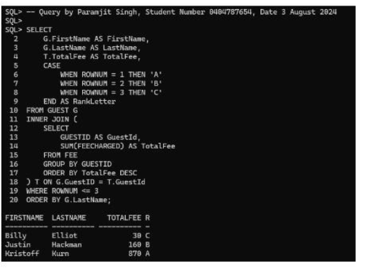 Go to SQL Developer. Create a top-level query
