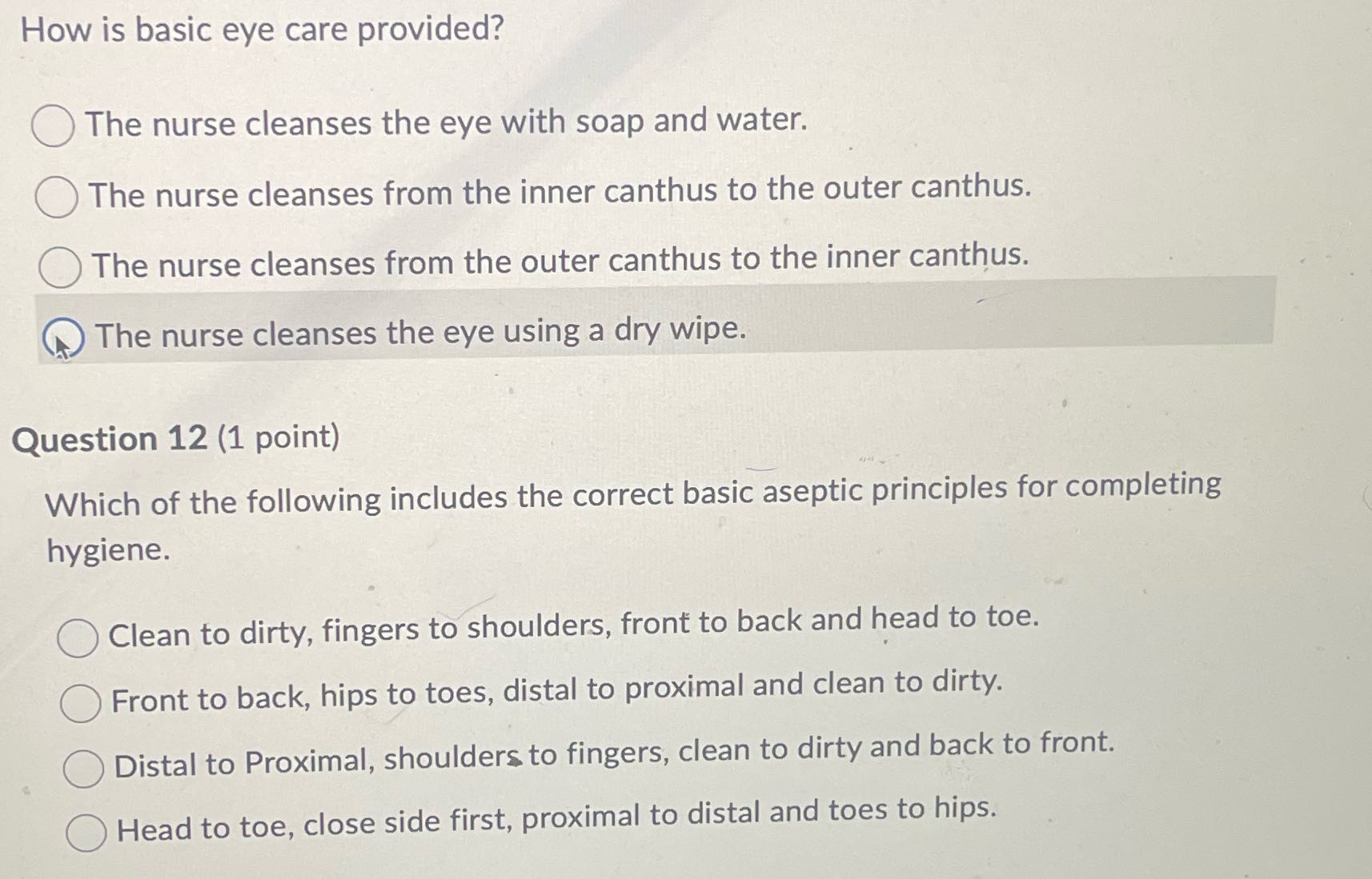 How is basic eye care provided? The nurse