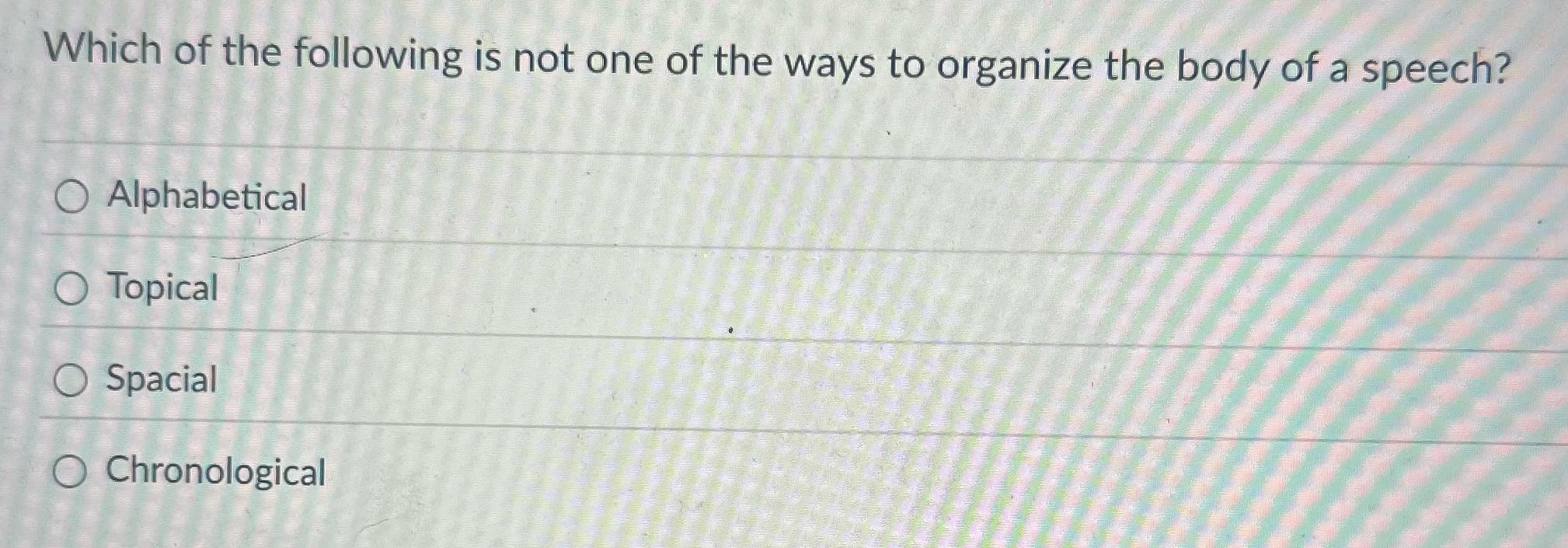 A Which of the following is not one of the ways