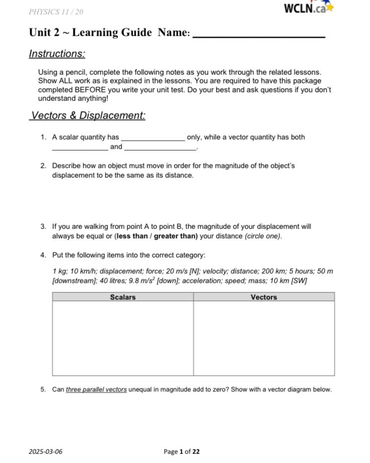 Find the answers for this WCLN.ca\" Unit 2 ~