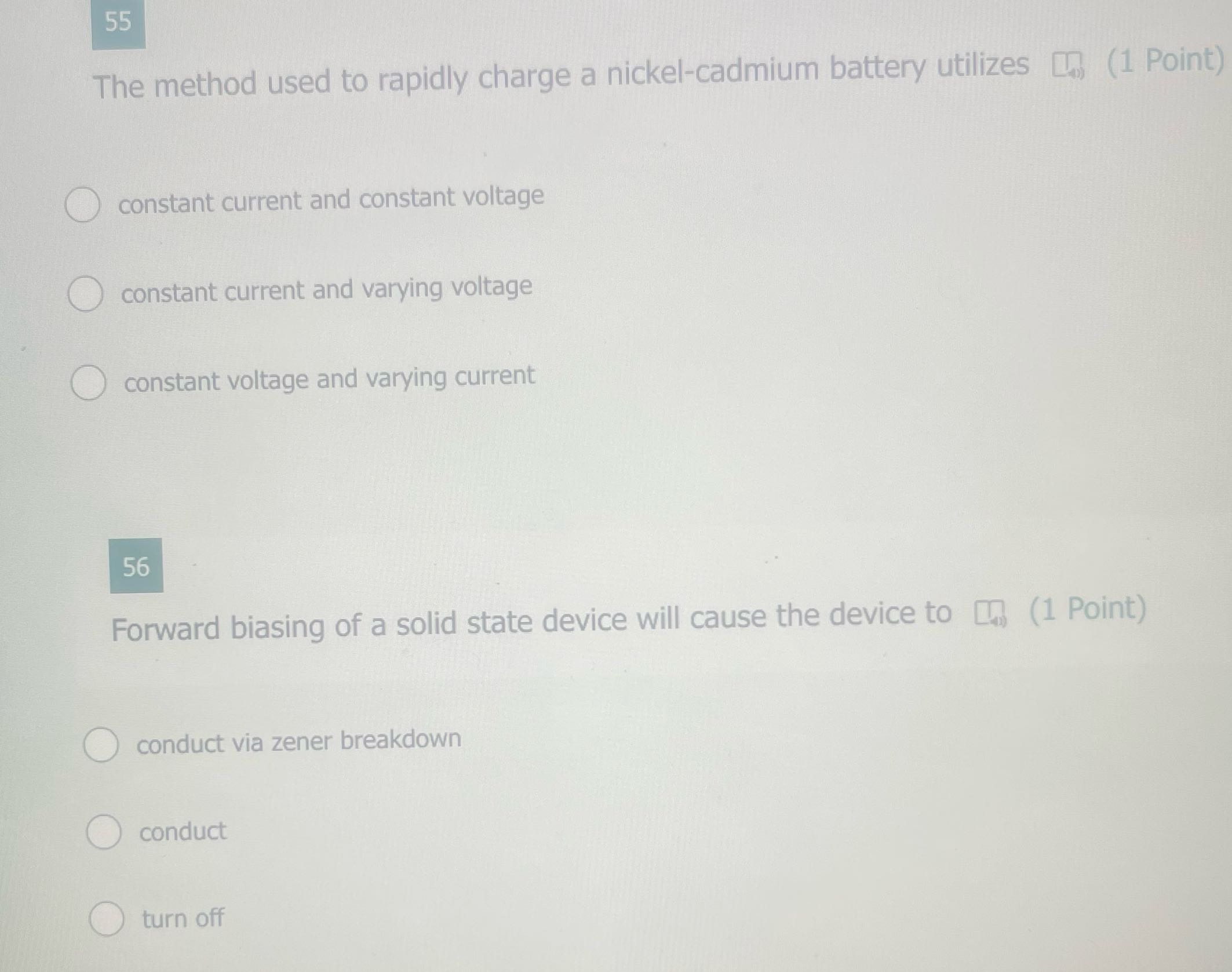 55 The method used to rapidly charge a