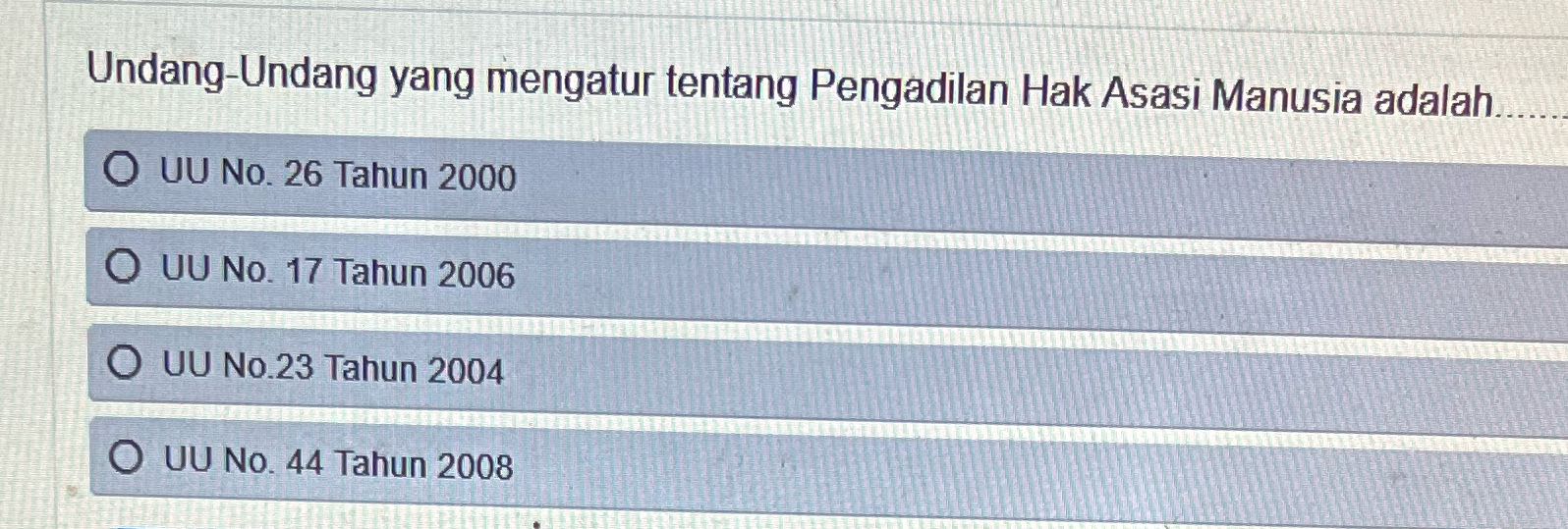 Y Undang-Undang yang mengatur tentang Pengadilan
