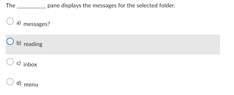 answer pane displays the messages for the