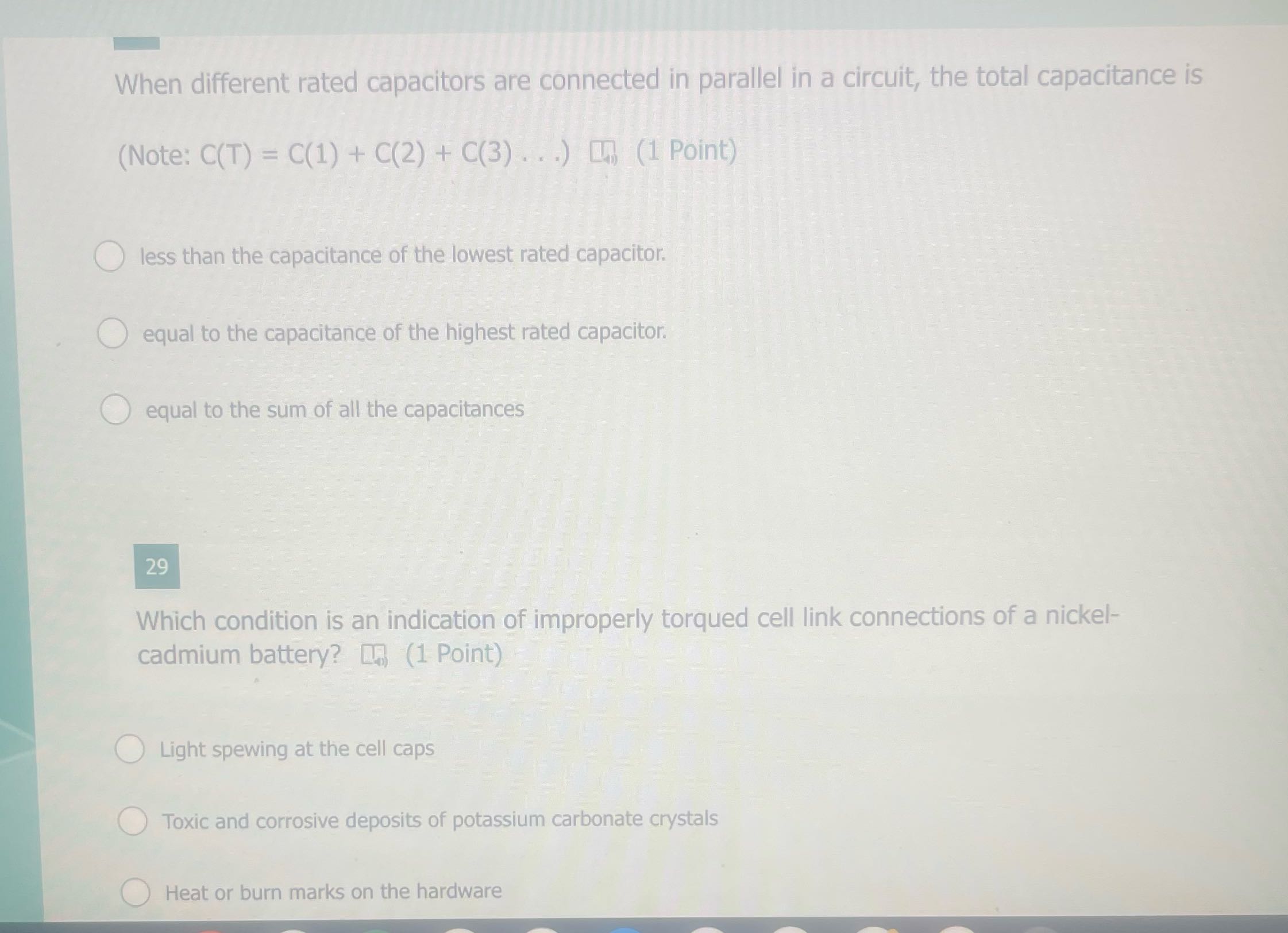 When different rated capacitors are connected in
