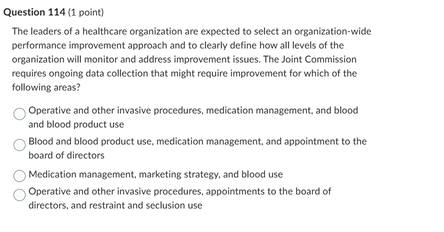 solve Question 114 (1 point) The leaders of a