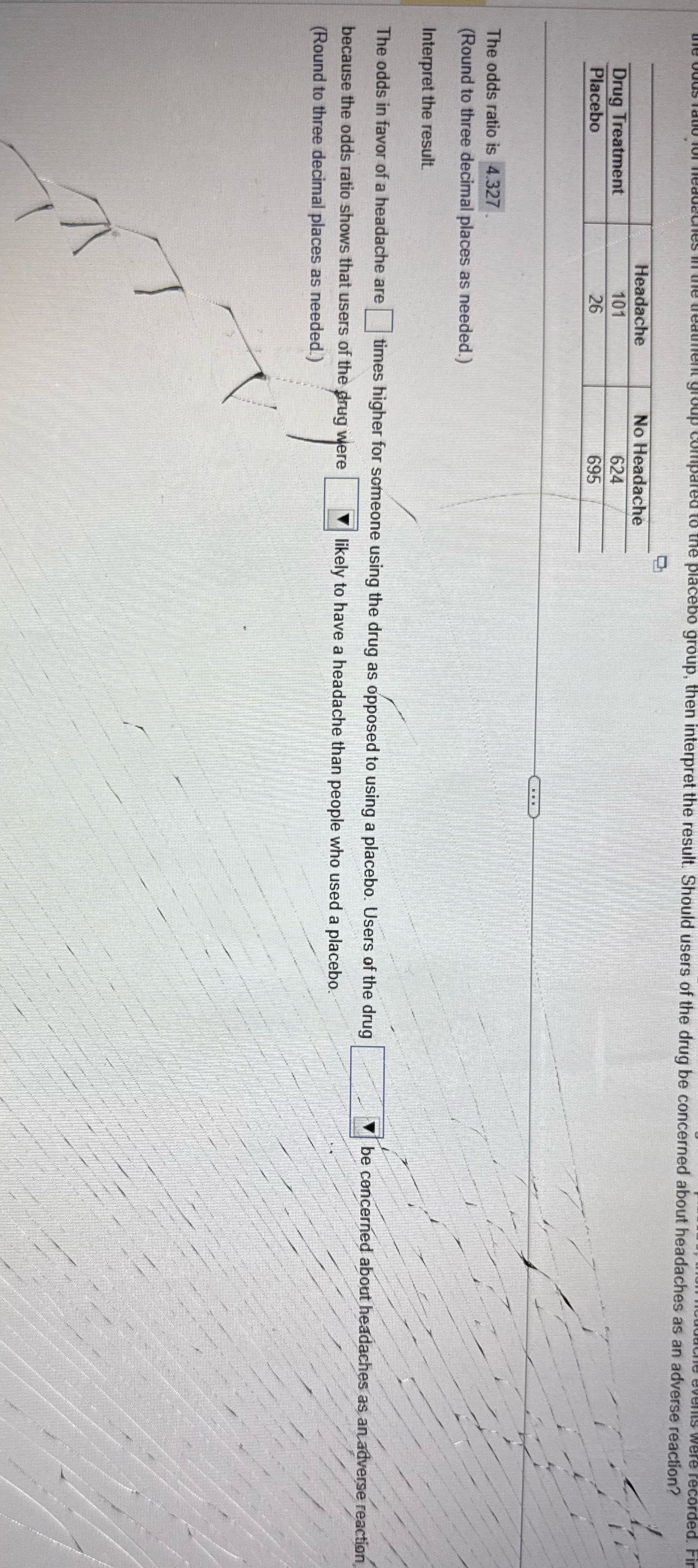 interpret the result. Should users of the drug be