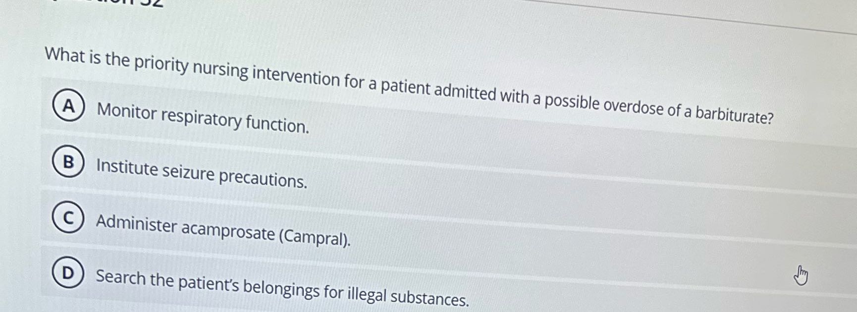 Search What is the priority nursing intervention