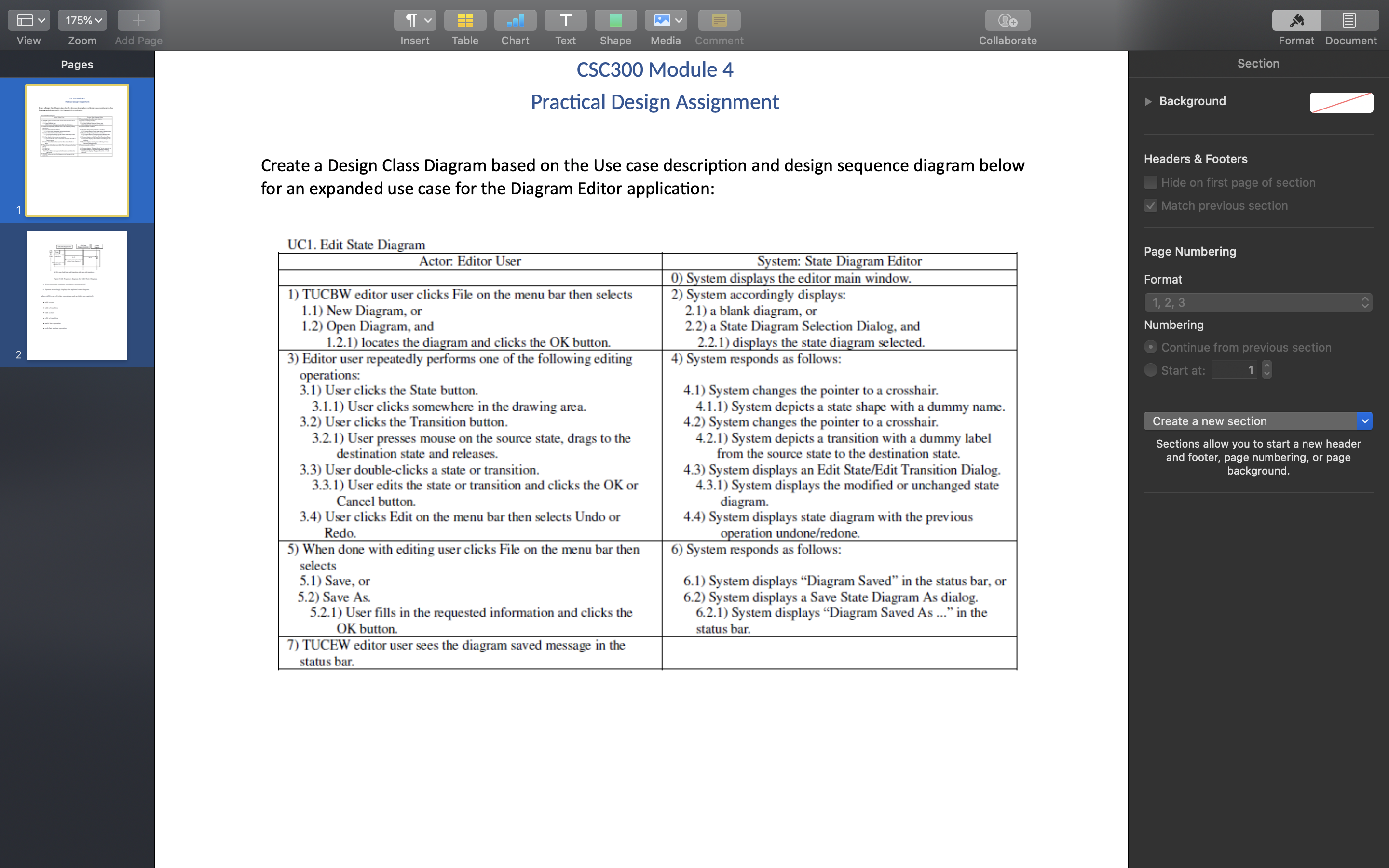 175% EE T View Zoom Add Page Insert Table Chart