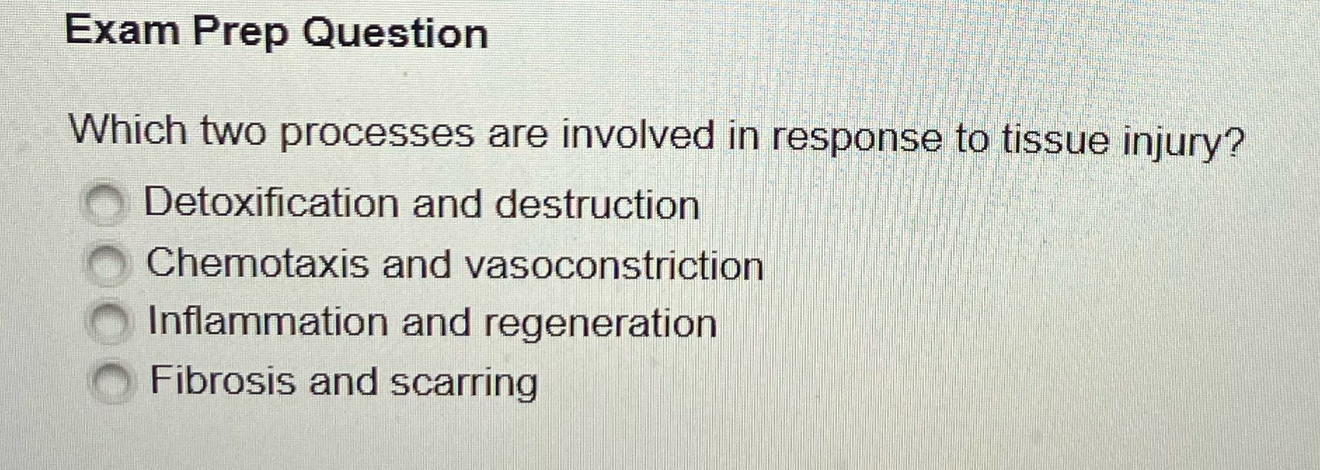 Exam Prep Question Which two processes are