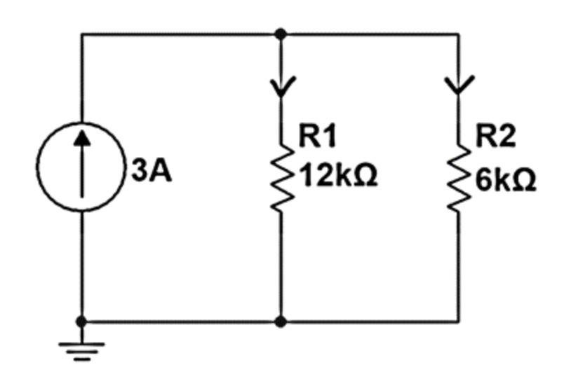 Apply current divider rule and solve for the