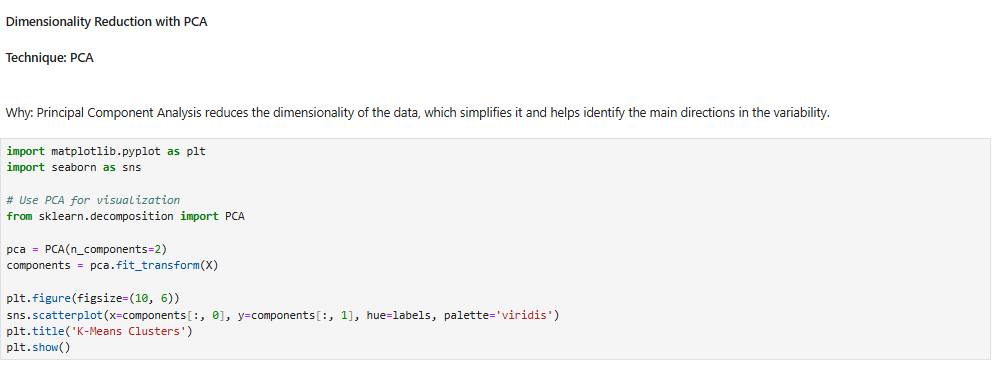 Discuss your key findings: Did dimensionality