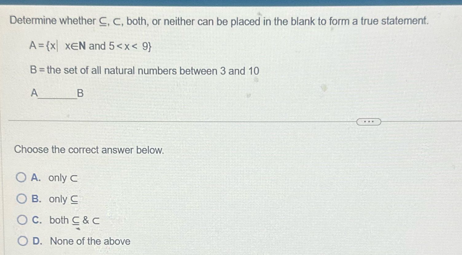 Answer the question Determine whether C, C, both,