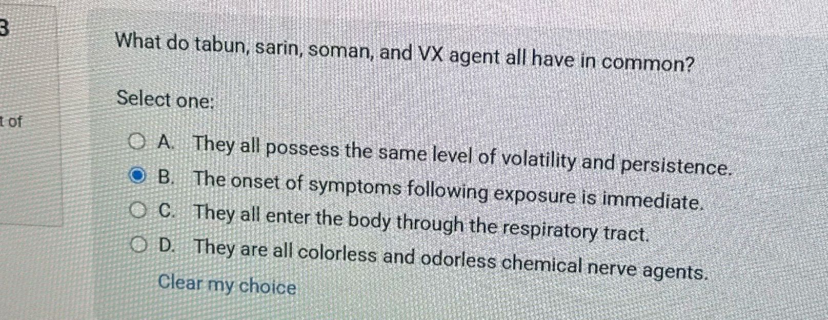 Look at this please What do tabun, sarin, soman,