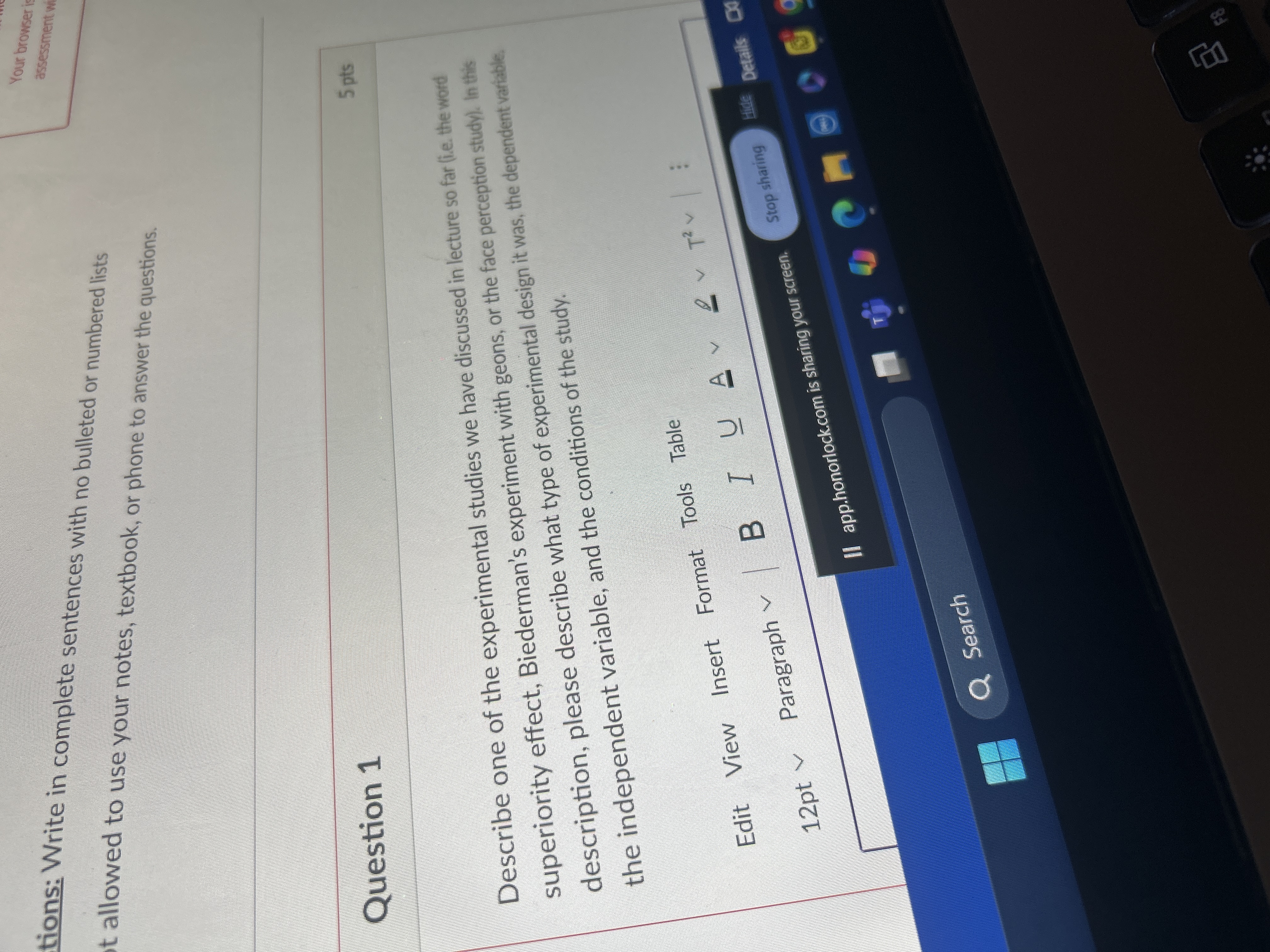 Answer tions: Write in complete sentences with no