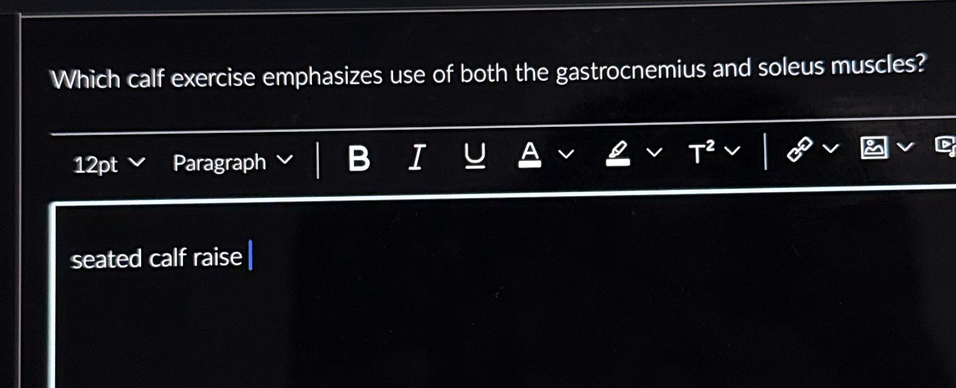 Which calf exercise emphasizes use of both the