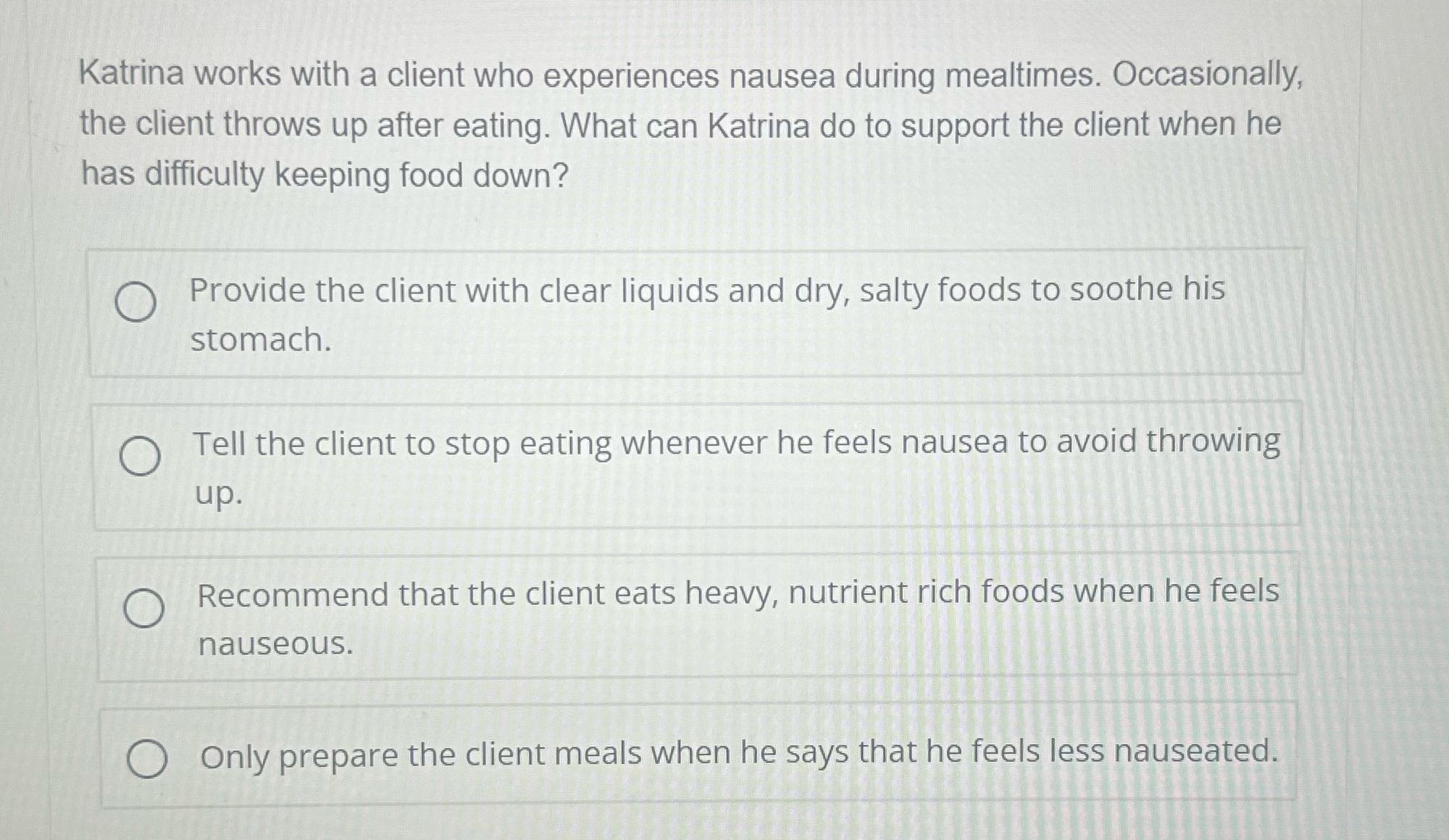 Katrina works with a client who experiences