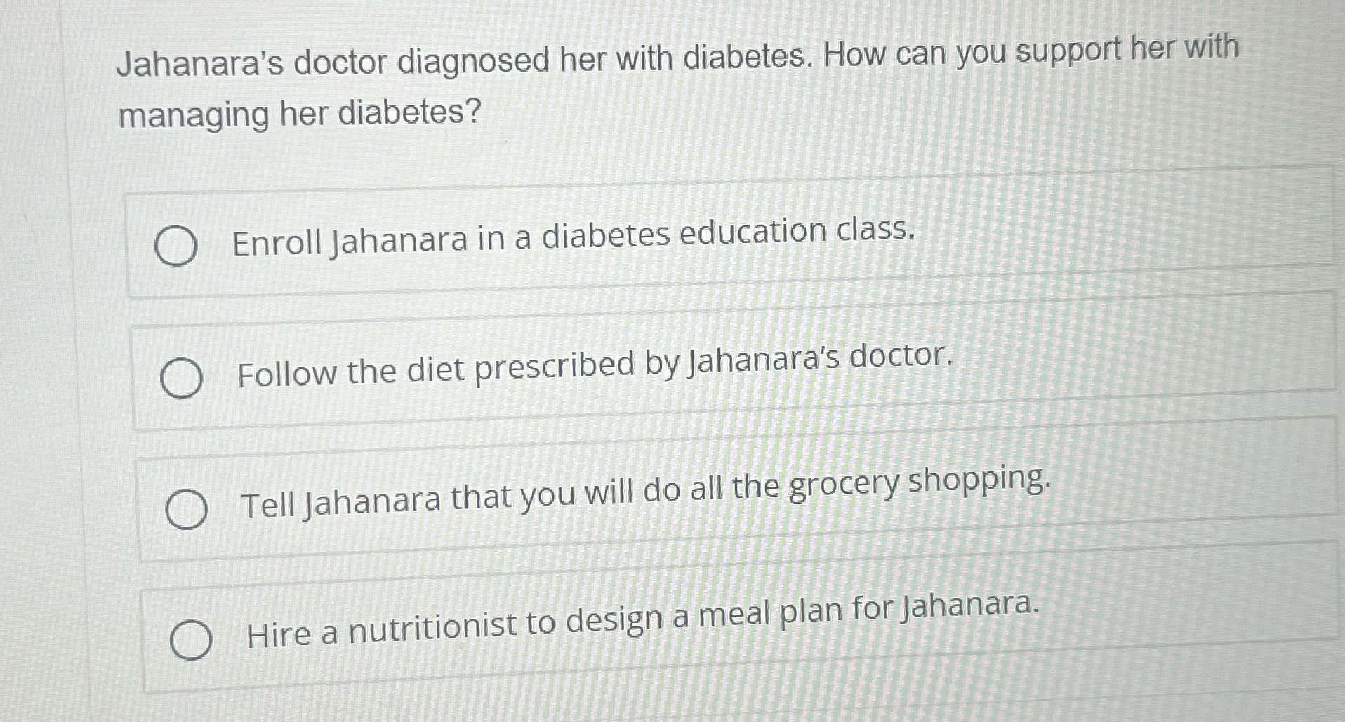 Jahanara's doctor diagnosed her with