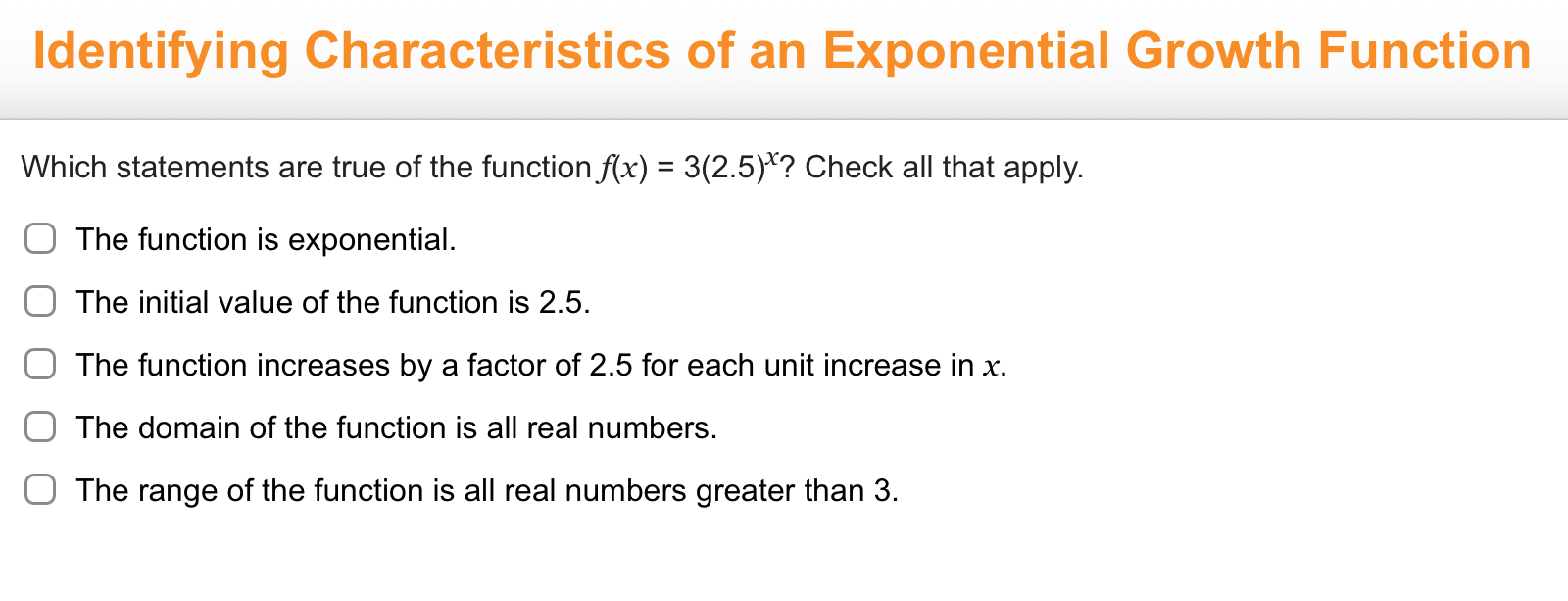 answer Identifying Characteristics of an