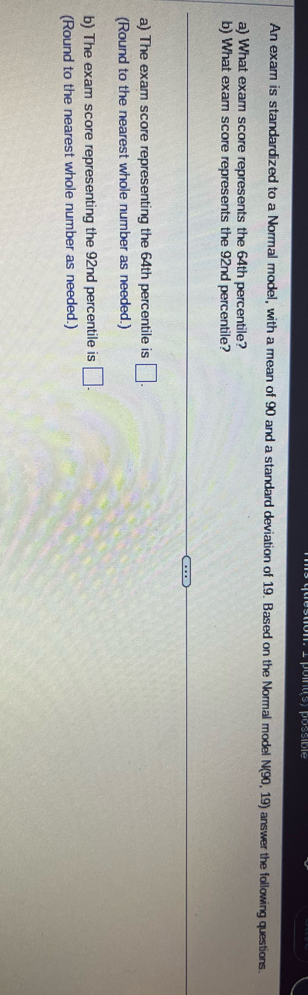 An exam is standardized to a Normal model, with a