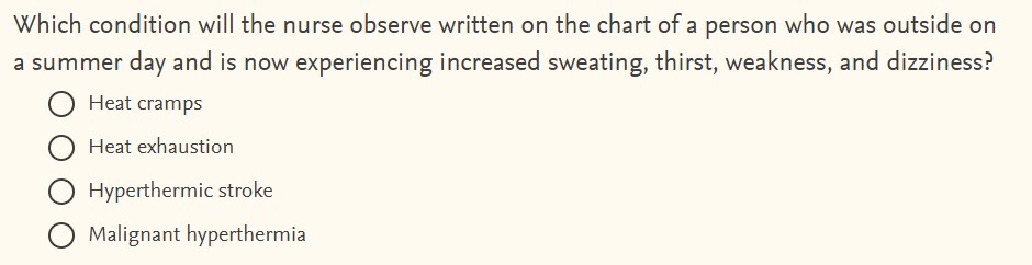 answer this Which condition will the nurse