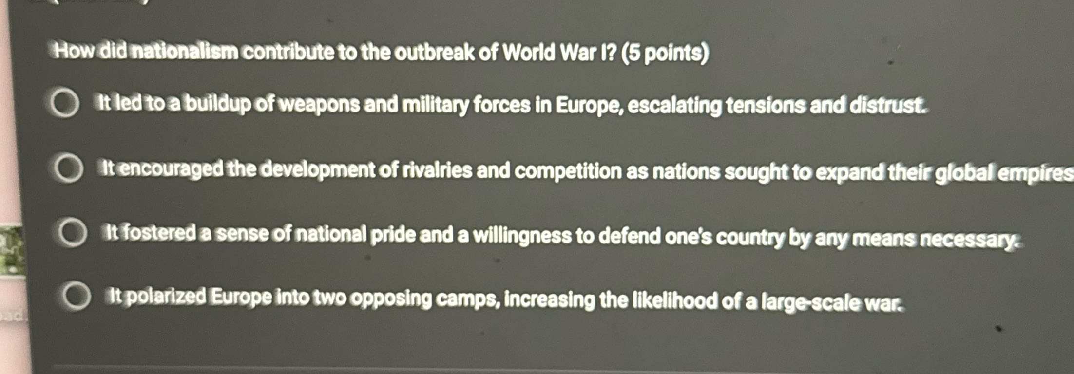 How did nationalism contribute to the outbreak of