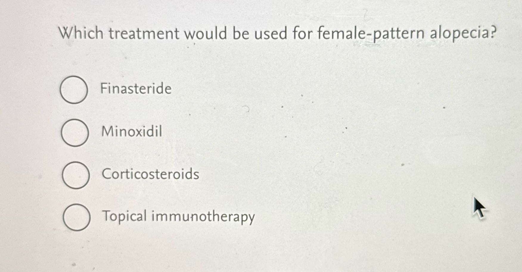 Which treatment would be used for female-pattern