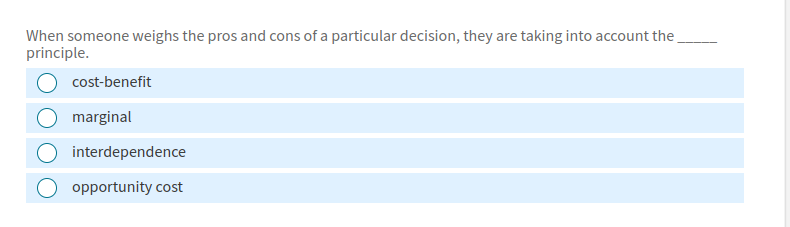 how to solve When someone weighs the pros and