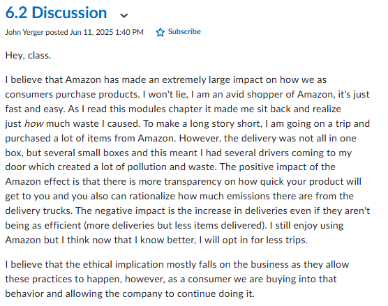 In your replies to at least two peers, continue