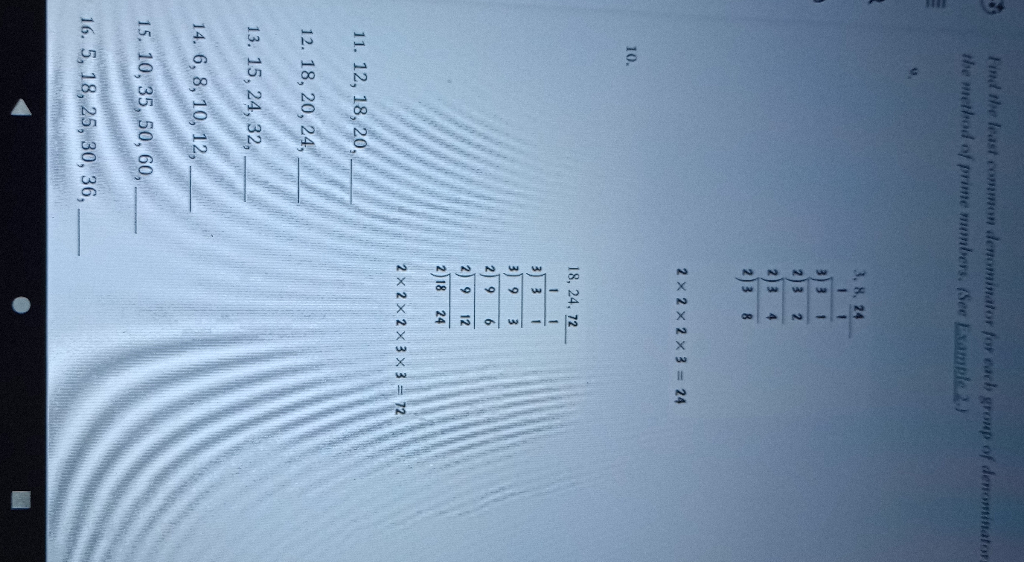 How do I do this Find the least common