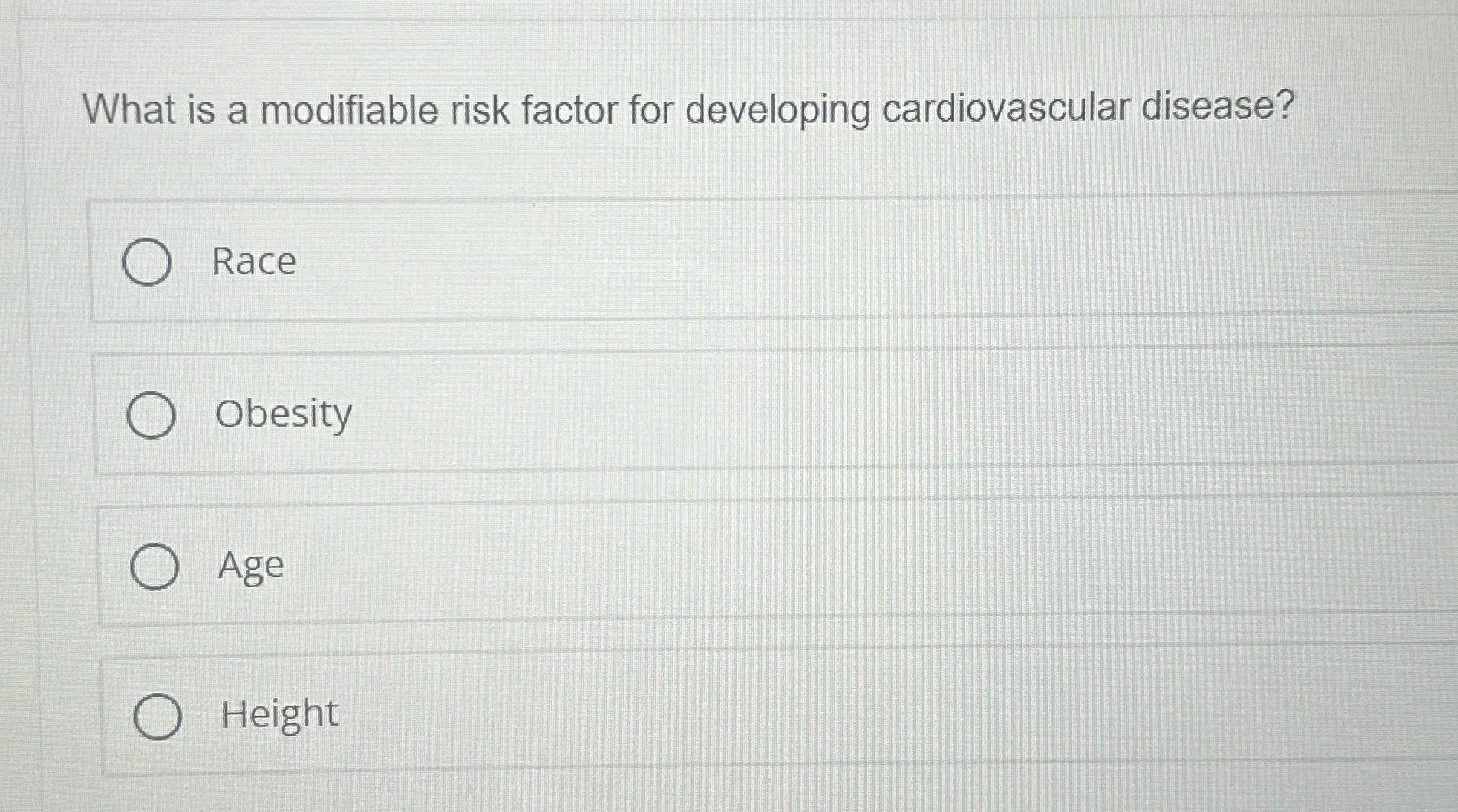 What is a modifiable risk factor for developing