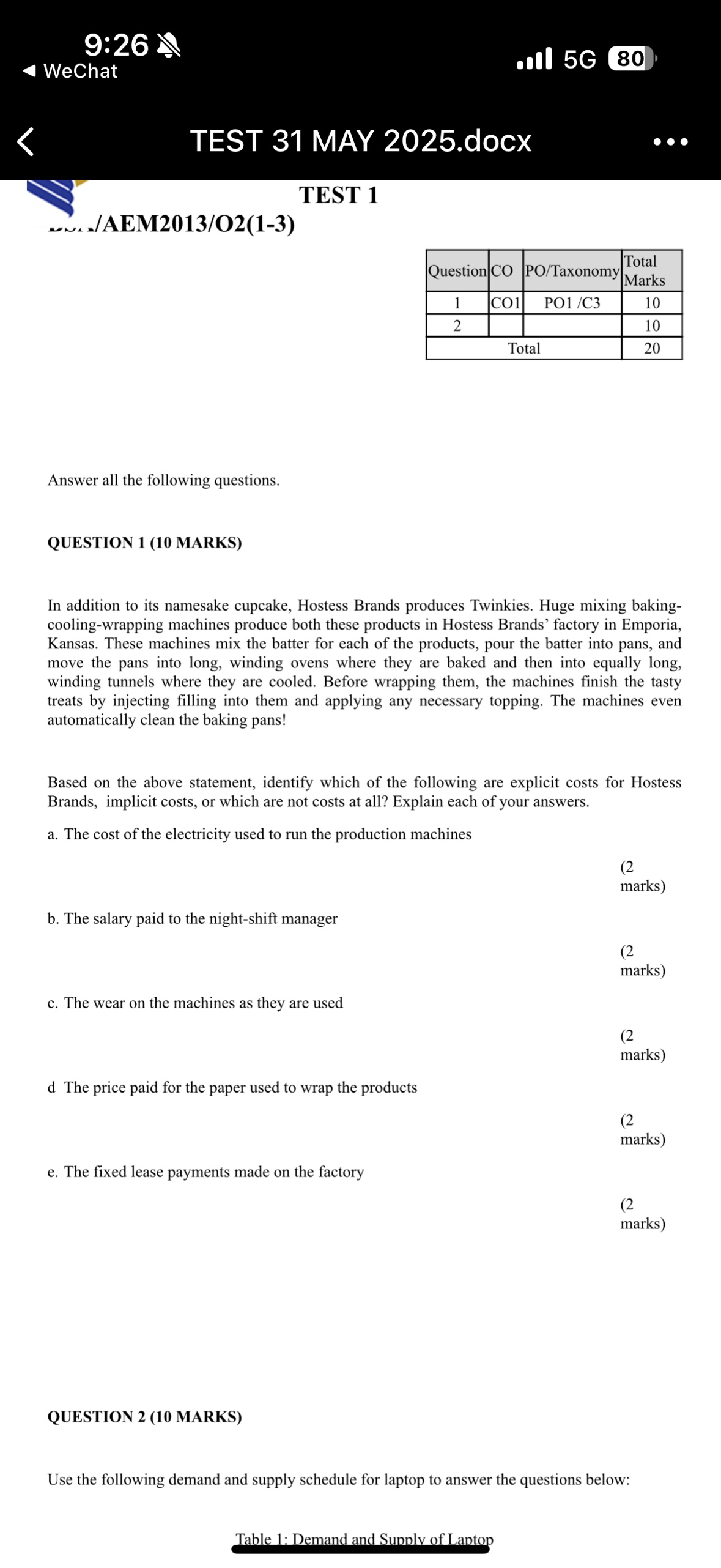 < 9:26 N\\ wth 5G ED < < WeChat TEST 31 MAY