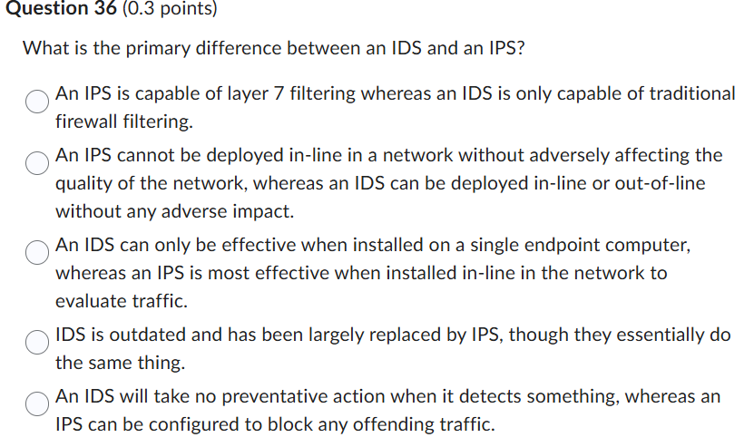 an Question 36 (0.3 points) What is the primary