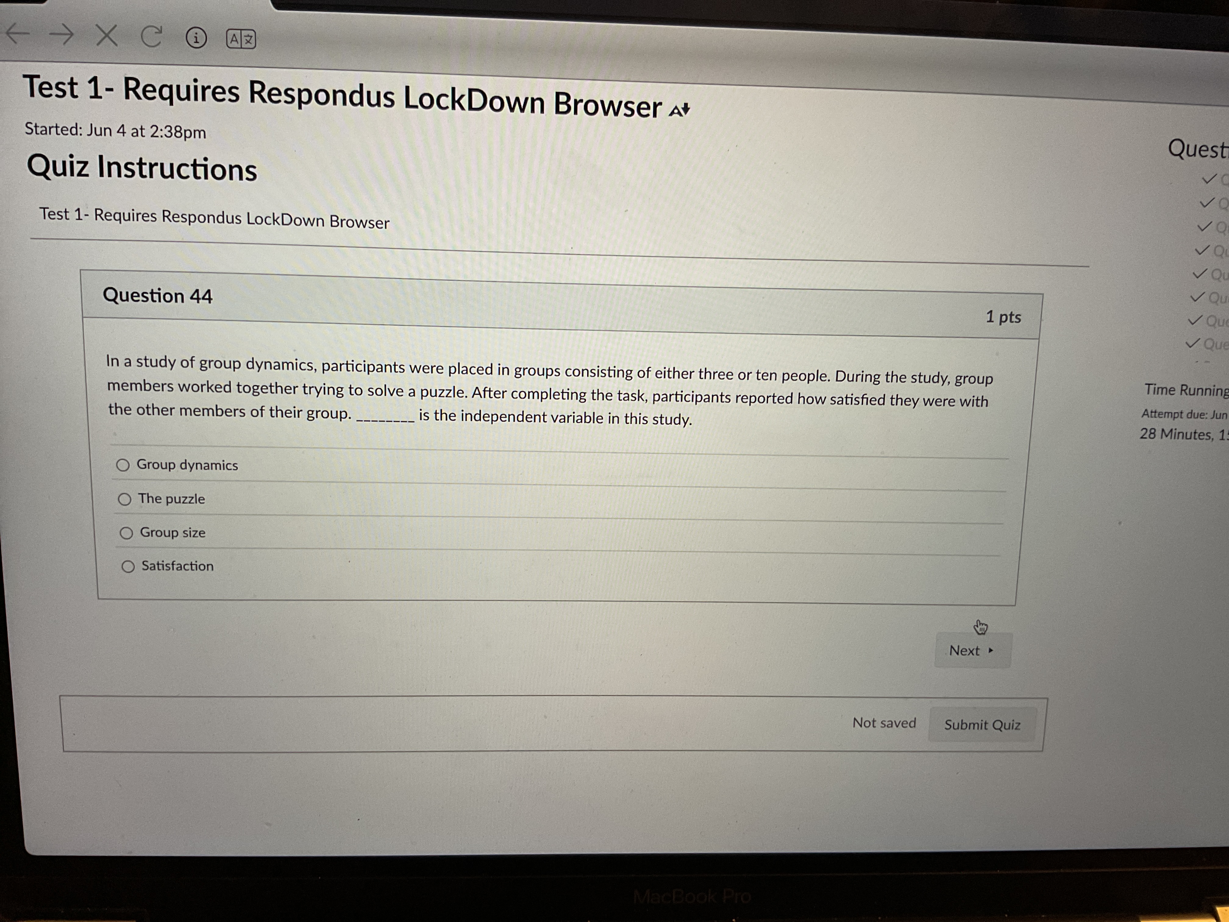 answer F - X C @ Test 1- Requires Respondus