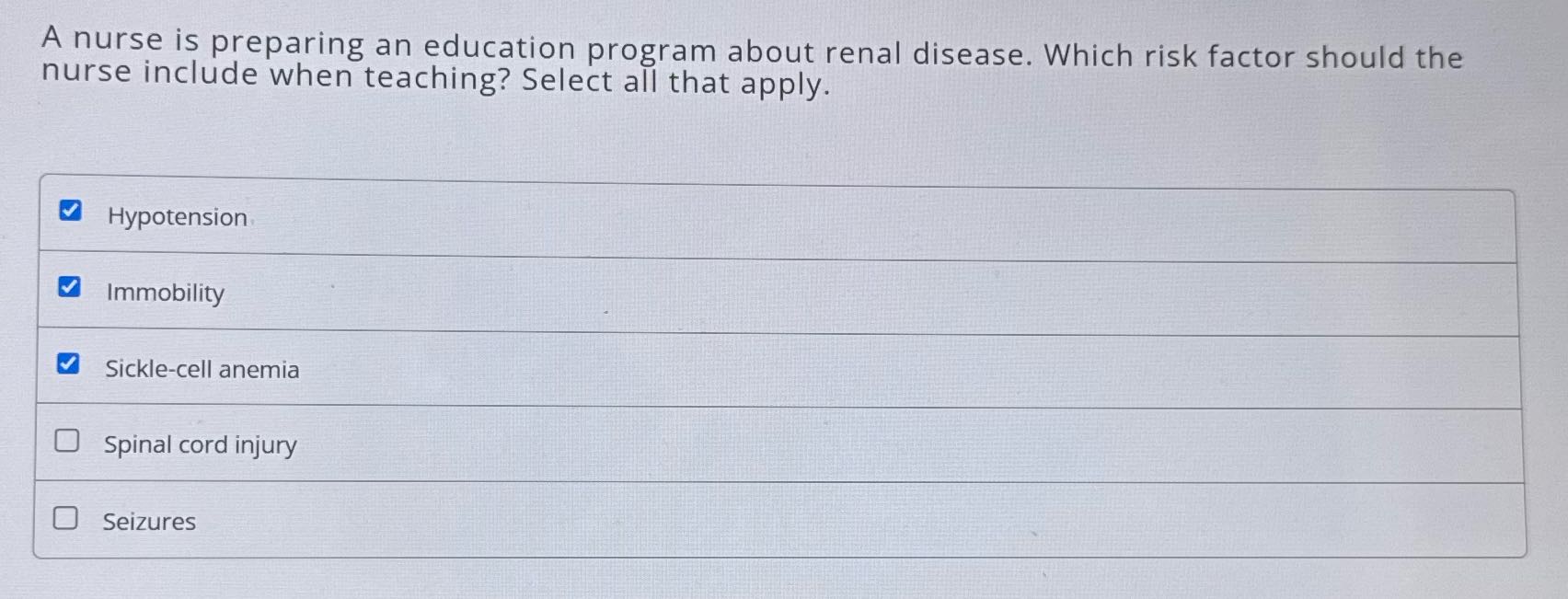 A nurse is preparing an education program about
