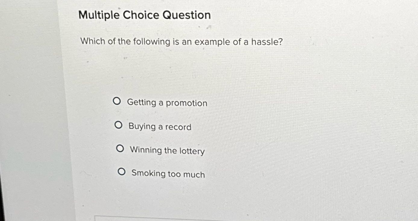 Multiple Choice Question Which of the following